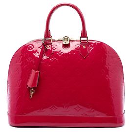 Louis Vuitton Red Monogram Vernis Alma GM