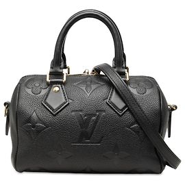 Louis Vuitton Black Monogram Giant Empreinte Speedy Bandouliere 20