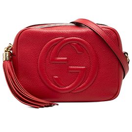 Gucci Soho Disco Crossbody aus rotem Leder