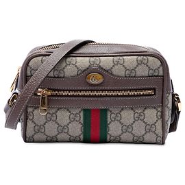 Gucci Mini GG Supreme Web Ophidia Crossbody Beige