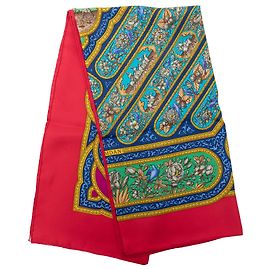 Hermès Blue Qalamdan Silk Scarf 90