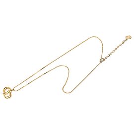 Collier pendentif Dior Gold plaqué or logo CD