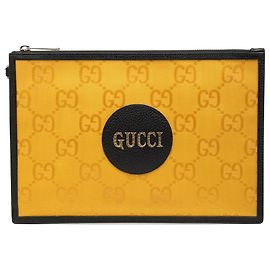 Clutch Gucci Yellow GG Nylon Off The Grid