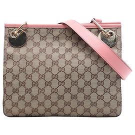 Gucci Beige GG Canvas Eclipse Crossbody-Tasche