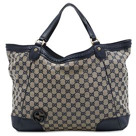Sac cabas Gucci Brick Lane moyen en toile GG beige