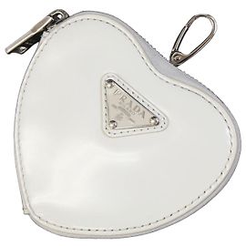 Bolsa de mão Prada em couro branco