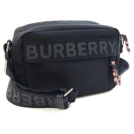 Sac bandoulière Burberry en toile de nylon noire