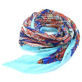 Écharpe en soie bleue Louis Vuitton
