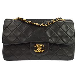 Chanel Vintage Classic Double Flap Quilted Lambskin Small