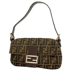 Fendi Zucca Mamma Bucket Nylon Canvas Handbag
