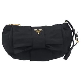 Porta-moedas de pulso Prada Bow Tessuto Small