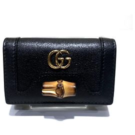 Porta-chaves Gucci Diana em pele preta