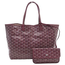 GOYARD SAINT LOUIS PM HANDTASCHE AUS GOYARDINE CANVAS BORDEAUX TOTE HAND BAG
