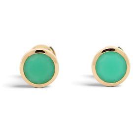 NOVOS BRINCOS POIRAY LOLITA CHRYSOPRASE 007.23454 OURO AMARELO 18K