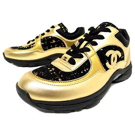 NOVAS SAPATOS CHANEL G34360 TENNIS TRAINER CC EM TWEED 37 SNEAKERS SHOES