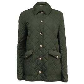 Burberry Quilted Jacket in Green Polyester