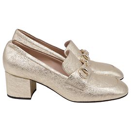 Décolleté Gucci Horsebit Loafer in pelle gold