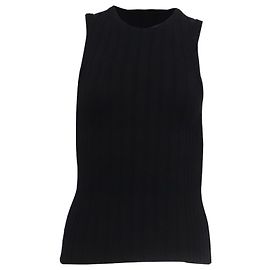 Canotta in maglia a costine Khaite in cotone nero