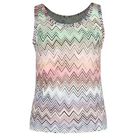 Débardeur sans manches Missoni à imprimé zigzag abstrait en rayonne multicolore