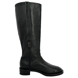 Botas cano alto Stuart Weitzman em couro preto