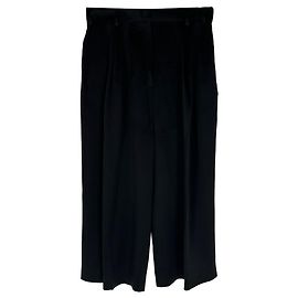 Calças wide leg vintage Valentino Garavani em viscose preta