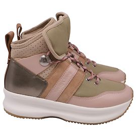 See by Chloé See by Chloe Casey High-Top Sneakers in Multicolor Canvas and Leather