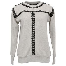 Sweatshirt Isabel Marant Scotty Studded en coton gris