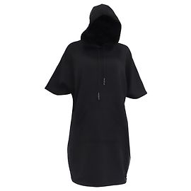 Autre Marque Vestido corto con capucha McQ Alexander McQueen Flag en algodón negro