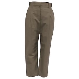 Brunello Cucinelli Straight-Leg Paper Bag Hose aus Baumwolle in Olive