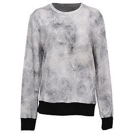 Iro Sweatshirt mit Marmor-Print aus grauer Baumwolle
