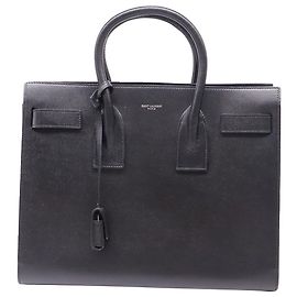 Autre Marque Saint Laurent Sac de Jour Tote Bag in pelle nera