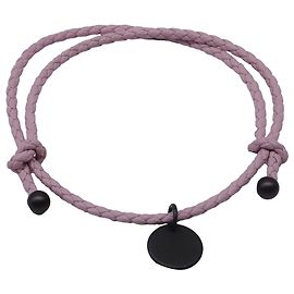 Bracciale intrecciato Bottega Veneta in pelle rosa
