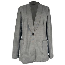 Brunello Cucinelli Blazer aus grauer Baumwolle