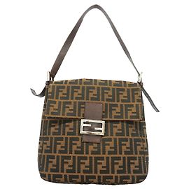 Bolso de hombro Fendi Zucca de nailon y lona
