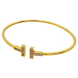 Autre Marque Bracciale rigido Tiffany & Co. T-Wire in oro giallo 18K
