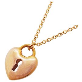 Autre Marque Collier Heart Lock Tiffany & Co. en or rose 18K