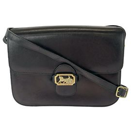 Céline Sac à épaule en cuir CELINE Vintage Horse Carriage
