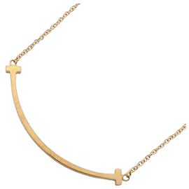 Autre Marque Tiffany & Co. T Smile Small Halskette aus 18K Gelbgold