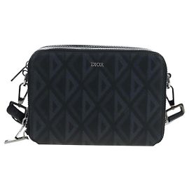 Christian Dior Double Zip CD Diamond Coated Canvas