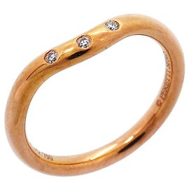 Autre Marque Tiffany & Co. 18K Roségold Diamant Curved Band Ring
