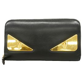 Fendi langes Portemonnaie - Schwarzes Leder