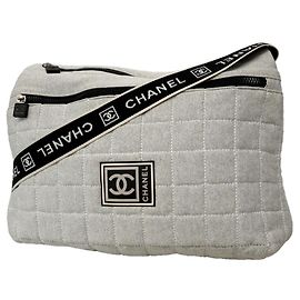 Chanel Sport Schultertasche aus Baumwolle