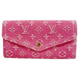 Louis Vuitton Monogram Denim Portefeuille Sarah Long Wallet