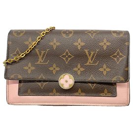 Louis Vuitton Monogram Portefeuille Flore Chain Wallet