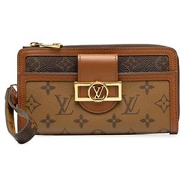 Carteira Longa Louis Vuitton Monogram Reverse Zippy Dauphine