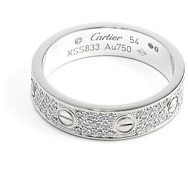 Anillo Cartier Love Pavé Diamantes Oro Blanco 18K Talla 54