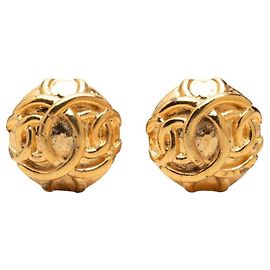 Boucles d'oreilles clips Chanel Coco Mark plaquées or