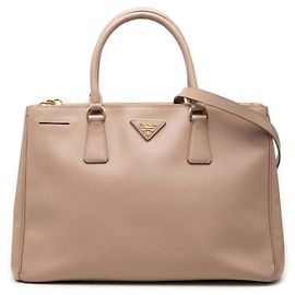 Prada Triangle Logo Plate Saffiano Galleria Handbag