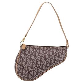 Borsa Saddle Vintage Christian Dior in Tela
