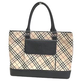 Sac à main Burberry Nova Check Canvas x Leather